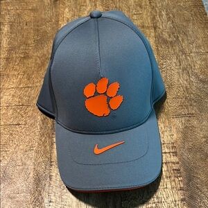 Nike Charcoal Cap with Vibrant Orange Paw